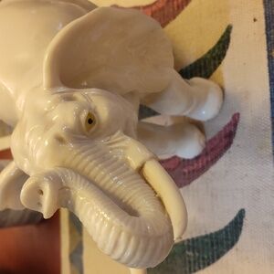 PBW8- Elegant White Elephant Figurine